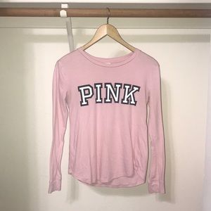 pink brand, pink long sleeve.